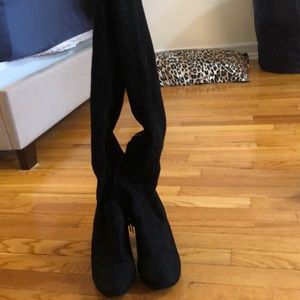 Black over the knee boots